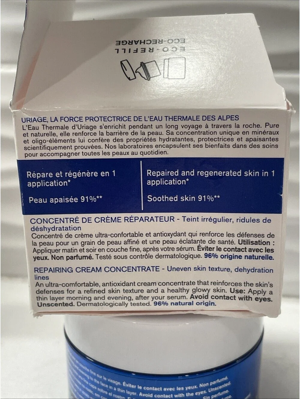 Uriage Cica Daily Repairing Cream Concentrate 50ml Face Moisturizer-Dry Skin-NEW